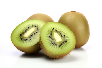 Kiwi isolated on white background created with Generative Ai