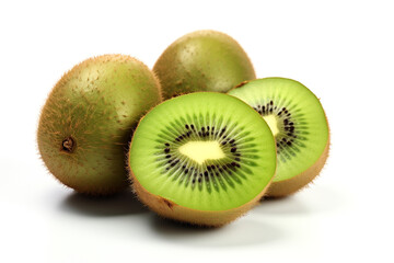 Kiwi isolated on white background created with Generative Ai