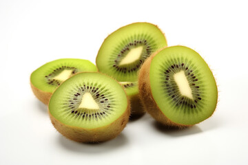 Fototapeta premium Kiwi isolated on white background created with Generative Ai