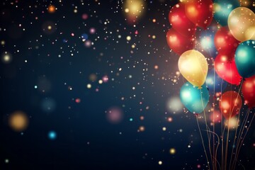 Fototapeta na wymiar Bunch of balloons floating in the air