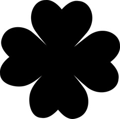 shamrock silhouette.Clover flat silhouette.