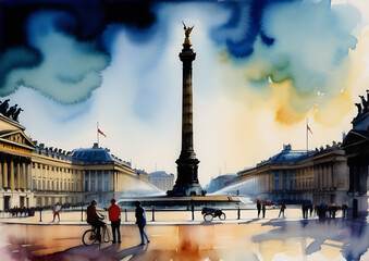 La Concorde en aquarelle