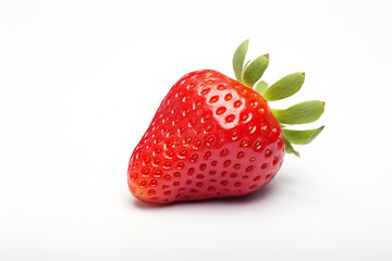 Strawberry isolated on white background created with Generative Ai