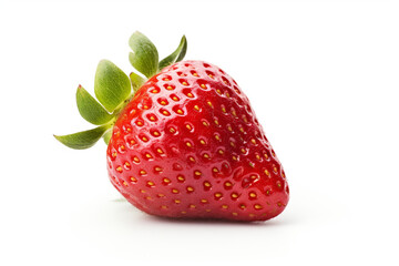 Strawberry isolated on white background created with Generative Ai