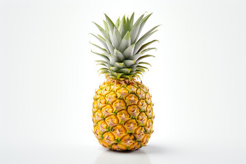 Pineapple isolated on white background created with Generative Ai