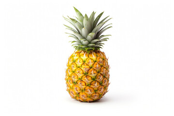 Pineapple isolated on white background created with Generative Ai