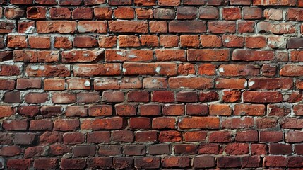 A Brick Wall Made of Red Bricks