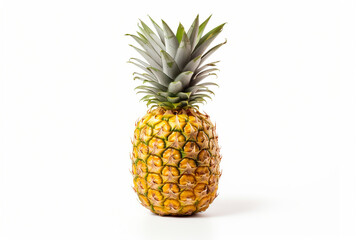 Pineapple isolated on white background created with Generative Ai
