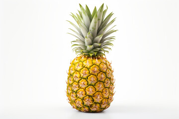 Pineapple isolated on white background created with Generative Ai