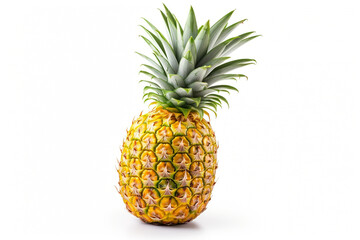 Fototapeta premium Pineapple isolated on white background created with Generative Ai