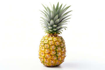 Pineapple isolated on white background created with Generative Ai