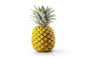 Pineapple isolated on white background created with Generative Ai