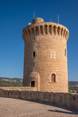 Fototapeta na wymiar View of historic Bellver Castle in Palma de Mallorca, Spain.