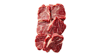 Obraz premium High-resolution, isolated raw steak cuts on transparent background, perfect for menus and food designs. (PNG)