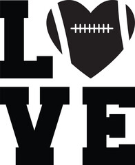 Football SuperBowl typography design on plain white transparent isolated background for card, shirt, hoodie, sweatshirt, apparel, card, tag, mug, icon, poster or badge