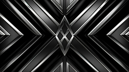 Seamless black and silver luxury geometric tribal background texture