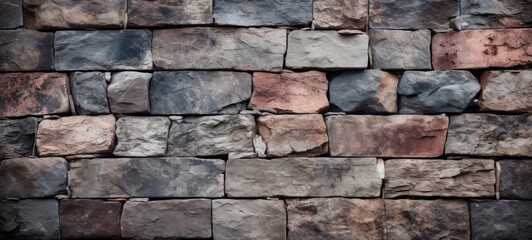 Close up Stone bricks background texture. Stone Horizontal photo. Stone Bricks wall texture. For banners, posters, advertising.