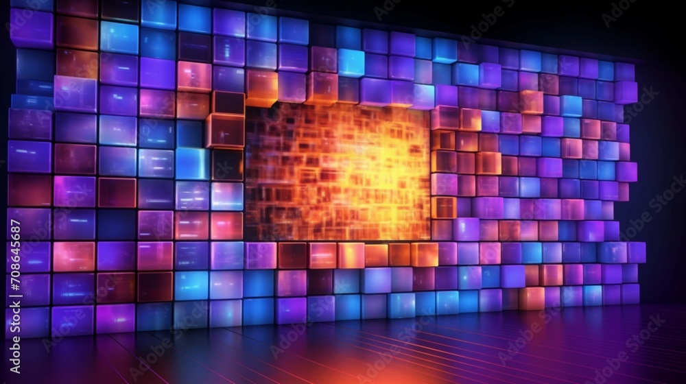 Poster versatile digital backdrop for technology ai storage ai generative