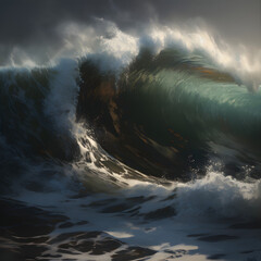 big waves drenched cinematic