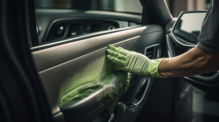 Professional Car Interior Cleaning Service - obrazy, fototapety, plakaty