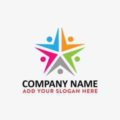 Fototapeta na wymiar business career consultant family consultant logo design vector