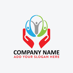 business career consultant family consultant logo design vector