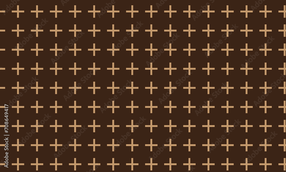 Poster abstract geometric seamless brown plus pattern.