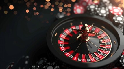 black casino background with copy space