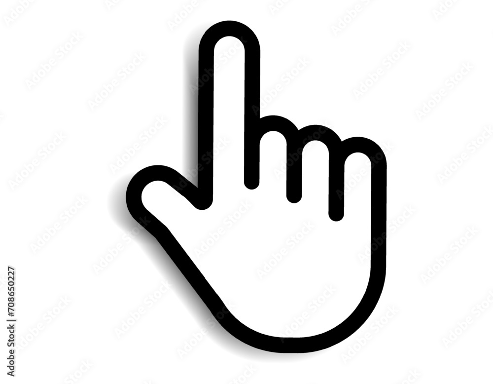 Fototapete Mouse click cursor set. Hand Cursor. Click icon. Mouse pointer set. Arrow cursor. Pointer click icon. Clicking cursor, pointing hand clicks and waiting loading icons. Website arrows or hand icon.