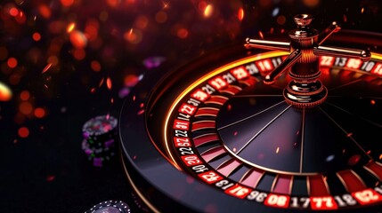 Naklejka premium black casino background with copy space
