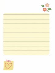 Easy Password Tracker - 1A blank, lined page of a notebook with a flat interior
