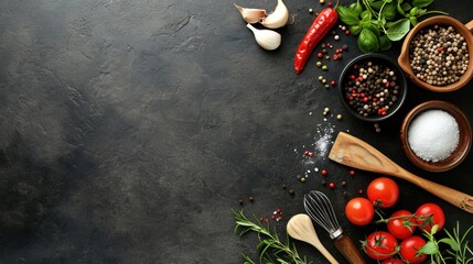 Cooking class advertisment background with copy space