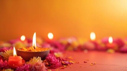 Diwali advertisment background with copy space