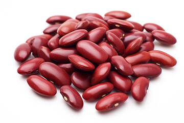 Kidney Beans isolated on white background created with Generative Ai