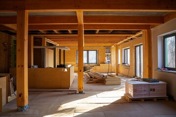 Renovation of the interior of a house. House under construction
