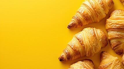 croissant advertisment background with copy space
