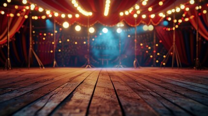 circus advertisment background with copy space