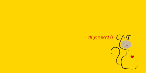 minimalist image of a cat. all you need is a cat. best pets