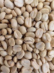 (Coffee substance) Thai Arabica and Robusta fully washed process for home roasting green coffee bean background