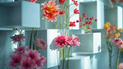 Contemporary Floral Arrangement in Modern Interior