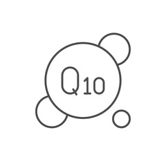 Coenzyme Q10 line outline icon