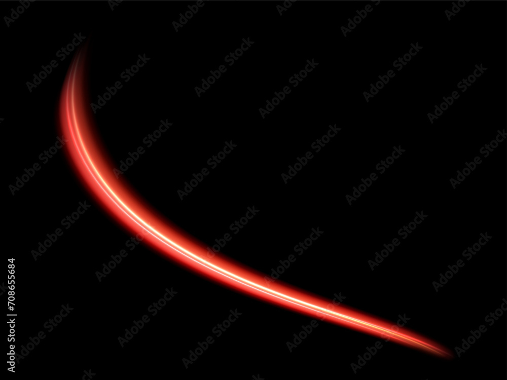 Poster abstract light lines of movement and speed. light ellipse. galaxy glint. glowing podium. space tunne
