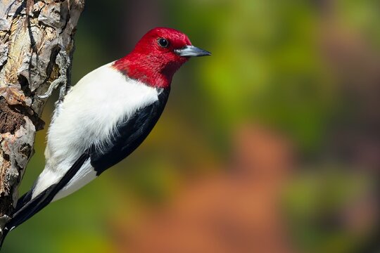 Red-headed woodpecker beautiful wildlife bird