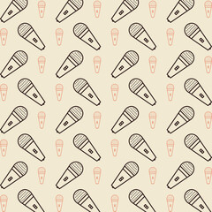 Mic vector design repeating illustration pattern beautiful background