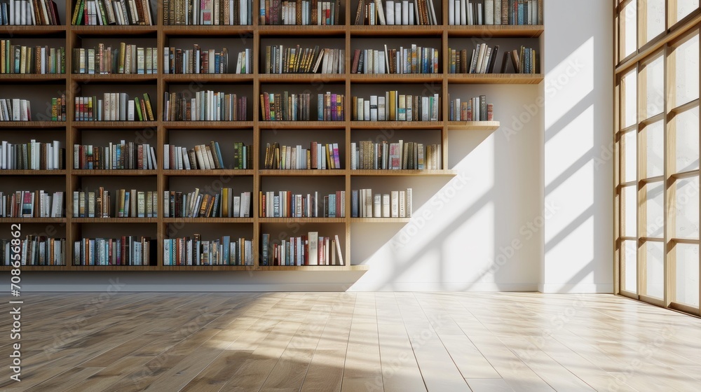 Poster library advertisment background with copy space