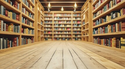 Obraz premium library advertisment background with copy space