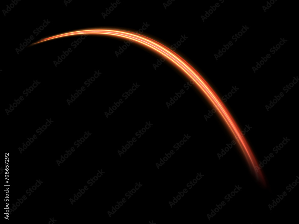 Poster abstract light lines of movement and speed. light ellipse. galaxy glint. glowing podium. space tunne