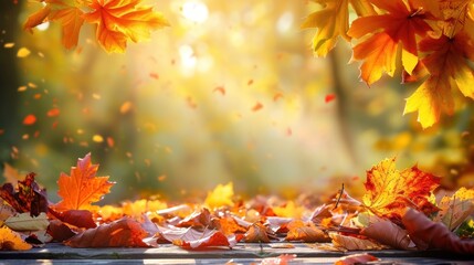 Naklejka na ściany i meble magic autumn background with copy space