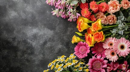 Florist advertisment background with copy space