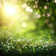 Obraz premium magic spring background with copy space